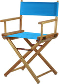 Casual Home 200-00/021-27 Director Chair 18" - Classic Height Natural Frame/Turquoise Canvas