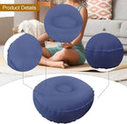 Inflatable Meditation Cushion Comfortable Microfiber Surface Yoga Pillow Portable Lightweight Foldable Ergonomic Design Suitable for Meditation Travel, Black