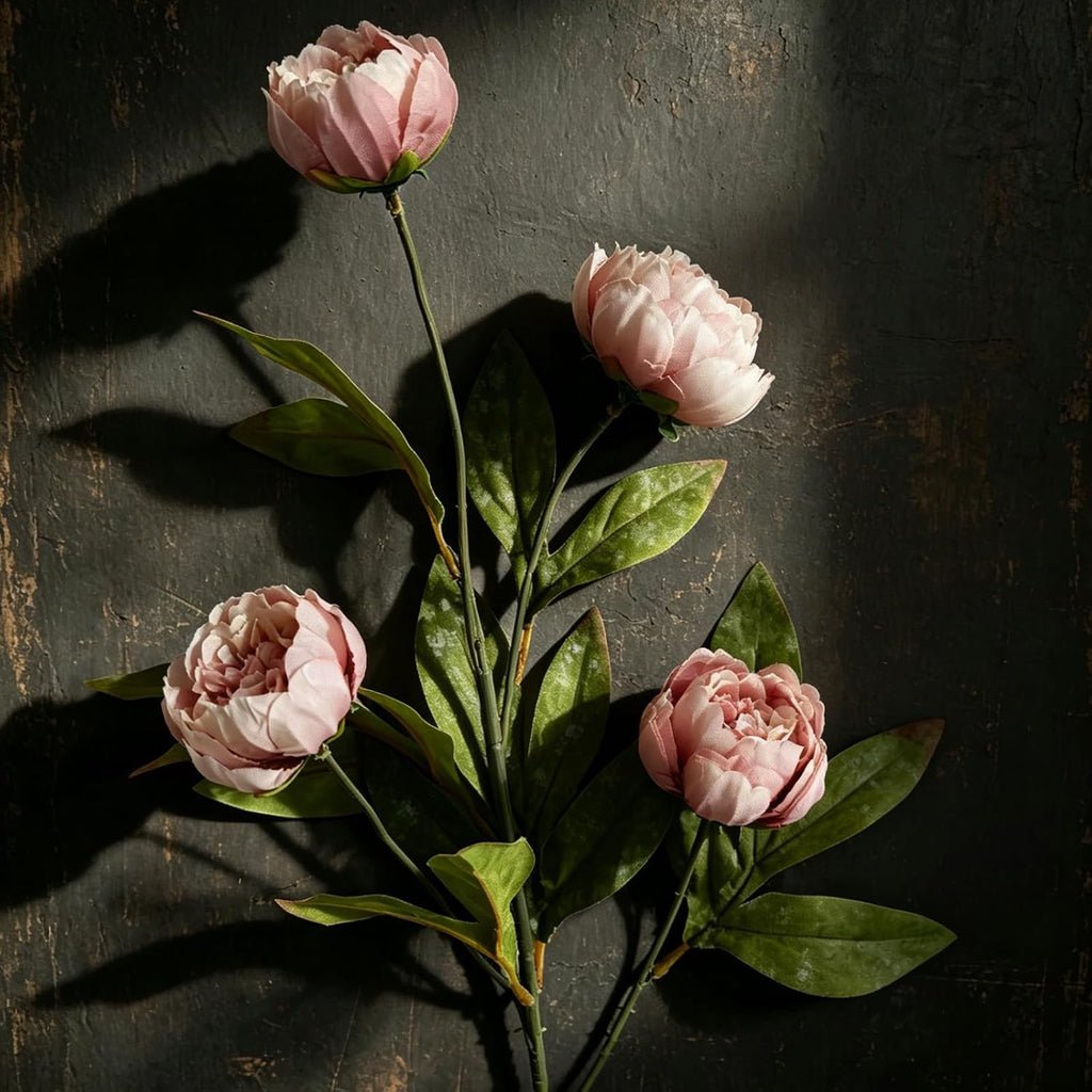 6Pcs Viral Peony Artificial Flowers for Vase，27in Real Touch Fake Flowers Branches with Flexible Wired Stems for Home Decor DIY Bouquet Centerpieces Wedding Shower Fillers Arrangements,Dusty