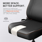 Anda Seat MANA Gaming Chair for Adults - Ergonomic Black Leather Game Chairs with Adjustable Armrest, Comfortable Office Chair with Lumbar Support, Heavy Duty Wide Computer Seat for Home & Work