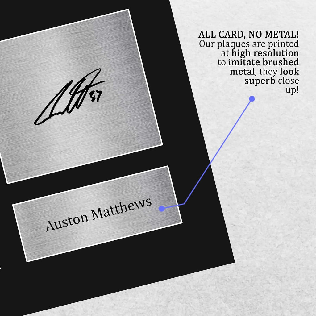 HWC Trading Auston Matthews Toronto Maple Leafs Gifts Printed Signed Autograph Picture for Ice Hockey Fans - US Letter (ID-007389)