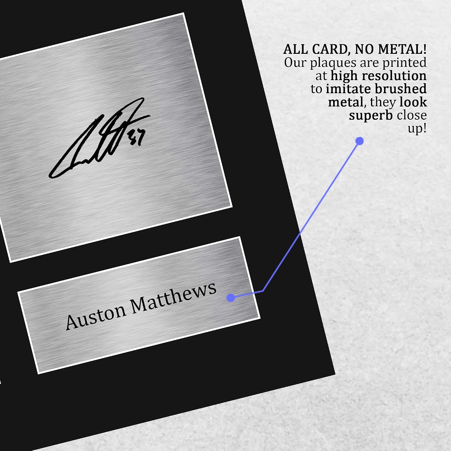 HWC Trading Auston Matthews Toronto Maple Leafs Gifts Printed Signed Autograph Picture for Ice Hockey Fans - US Letter (ID-007389)