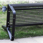 Patio Benches for Outdoors Park Outdoor Bench Square Community Double Backrest Iron Leisure Seat Garden Benches for Outdoors