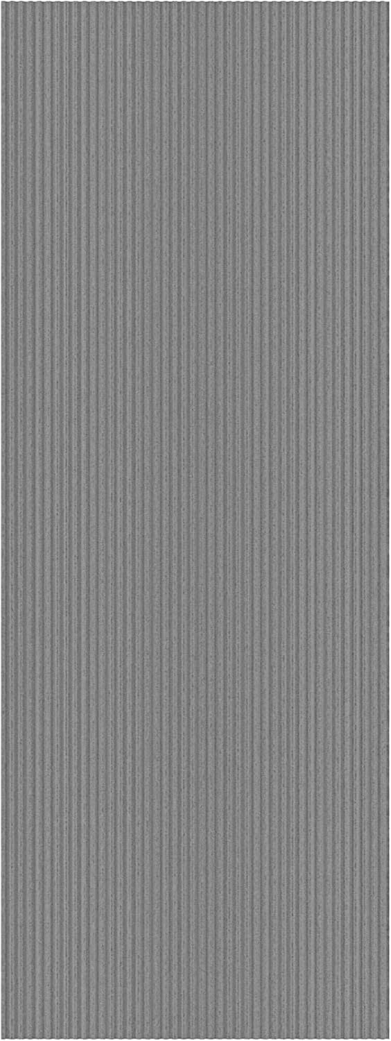 Ottomanson 2' x 9' Hallway Runner with Scraper Pile - Extra Durable Non-Slip Rug Mat for Indoor & Outdoor Use - Ideal for Kitchen, Entryway, Patio & Garage - High-Traffic Carpet, Gray