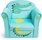 DORTALA Kids Sofa, Crocodile Pattern Kids Armchair w/Wooden Frame & Non-Slip Feet Nails, Sturdy Lightweight Toddler Furniture for Boys & Girls, Armrest Couch for Baby Room, Living Room, Preschool