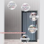 Aluminum Sliding Door with Lock - Retractable Barn Door Hardware Kit, Fits 61-177 cm, Temporary Simple Track Design, Ideal for Home and Office Spaces