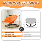 Spinning Chair for Autistic Kids, Sit and Spin Autism Toys for Age 3+, Sensory Swivel Chair Enhancing Motor Skills, Educational Indoor & Outdoor Toys (Orange)