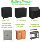 Potting Bench Cover, Waterproof Cover for Mederla Outdoor Storage Cabinet 32"x19"x36", Protective Cover for Garden Cabinet/Wood Workstation/Potting Table with Storage Cabinet