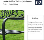 Bench, Garden Bench, Patio Bench for Outdoors Metal Porch Clearance Work Entryway Steel Frame Furniture for Yard(B1)