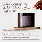 Bath & Body Works Mahogany Teakwood Intense 3-Wick Candle - Scented Candle for At-Home Use - Long-Lasting, Room-Filling Fragrance - High Fragrance Oil Concentration - Soy Wax Blend
