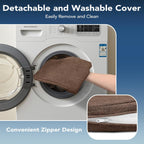 Chair Cushions for Dining Chairs, Non Slip Chair Pads with Ties and Washable Covers, Memory Foam Kitchen Chair Cushions Set of 4, 16"X16"X2.5", Brown