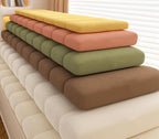 Custom Window Seat Cushions Indoor Waterproof Anti-Cat Scratch Circle Fleece Bay Window Cushion Comfortable Thickened Foam Customized Bench Seating Cushion for Indoor Furniture with Non-Slip Bottom