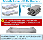 5 Inch Low Profile Under Bed Storage Drawer 2 Pack, Lightweight Underbed Clothes Storage Container Bins With NO STURCTURE, Shallow Storage Bag for Dorm & Home, With Clear Lids & Water-Resistant Fabric