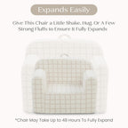 Delta Children Checkered Cozee Chair, Cream