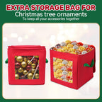 Christmas Tree Storage Bag, 7.5Ft Christmas Tree Bag 2 Piece Set Includes a Storage Bags for Xmas Decorations, Reinforced Handles & Sleek Dual Zipper Waterproof Xmas Tree Bag