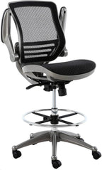Harwick Evolve All Mesh Heavy Duty Drafting Chair, Gunmetal Finish