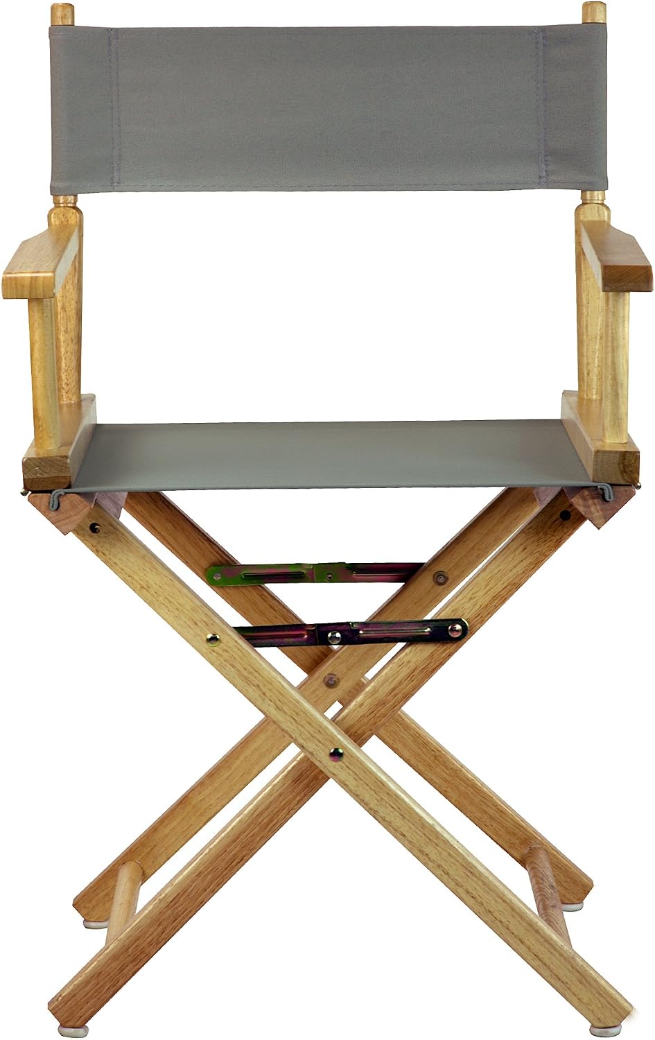 Casual Home 18" Director's Chair Natural Frame with Grey Canvas
