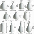 JOJUNO White Bud Vases, Small Ceramic Vase Set of 11, Mini Pottery Vases for Flowers, Decorative Pieces for Home Modern Decor, Boho Decor, Chic Accents for Living Room Dining Table Shelves