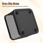MaxGear Paper Clip Holder 4 Pack, Stackable Paperclip Organizer for Desk, Mesh Paper Clip Dispenser Binder Clip Holders, Black Desk Accessories for Office, Home, School