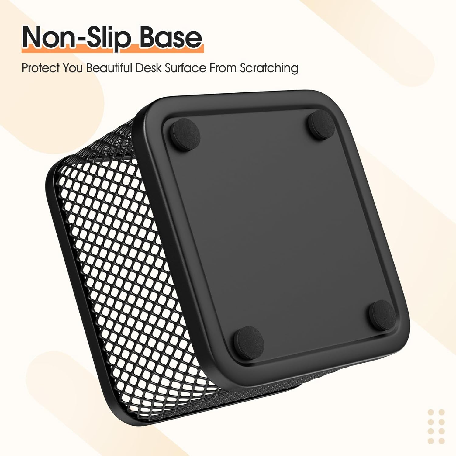MaxGear Paper Clip Holder 4 Pack, Stackable Paperclip Organizer for Desk, Mesh Paper Clip Dispenser Binder Clip Holders, Black Desk Accessories for Office, Home, School