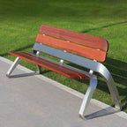 Outdoor Bench, Terrace Garden Leisure Park Seat Beach Chair Metal Cast Iron Frame Home Creative Decor Benches for Outdoors(Brown)