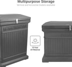 RTS Home Accents ParcelWirx Premium Vertical Storage Cabinet/Lockable Package Delivery Box with Hinged Lid, Graphite
