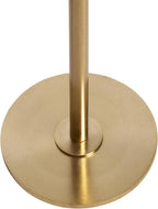 Kate and Laurel Pianka Decorative Modern Pedestal Round Drink Table, 7 x 7 x 22, Gold, Cast Aluminum Mini Table with Organic Tabletop Shape for Use as Small Plant Stand or Living Room Accent