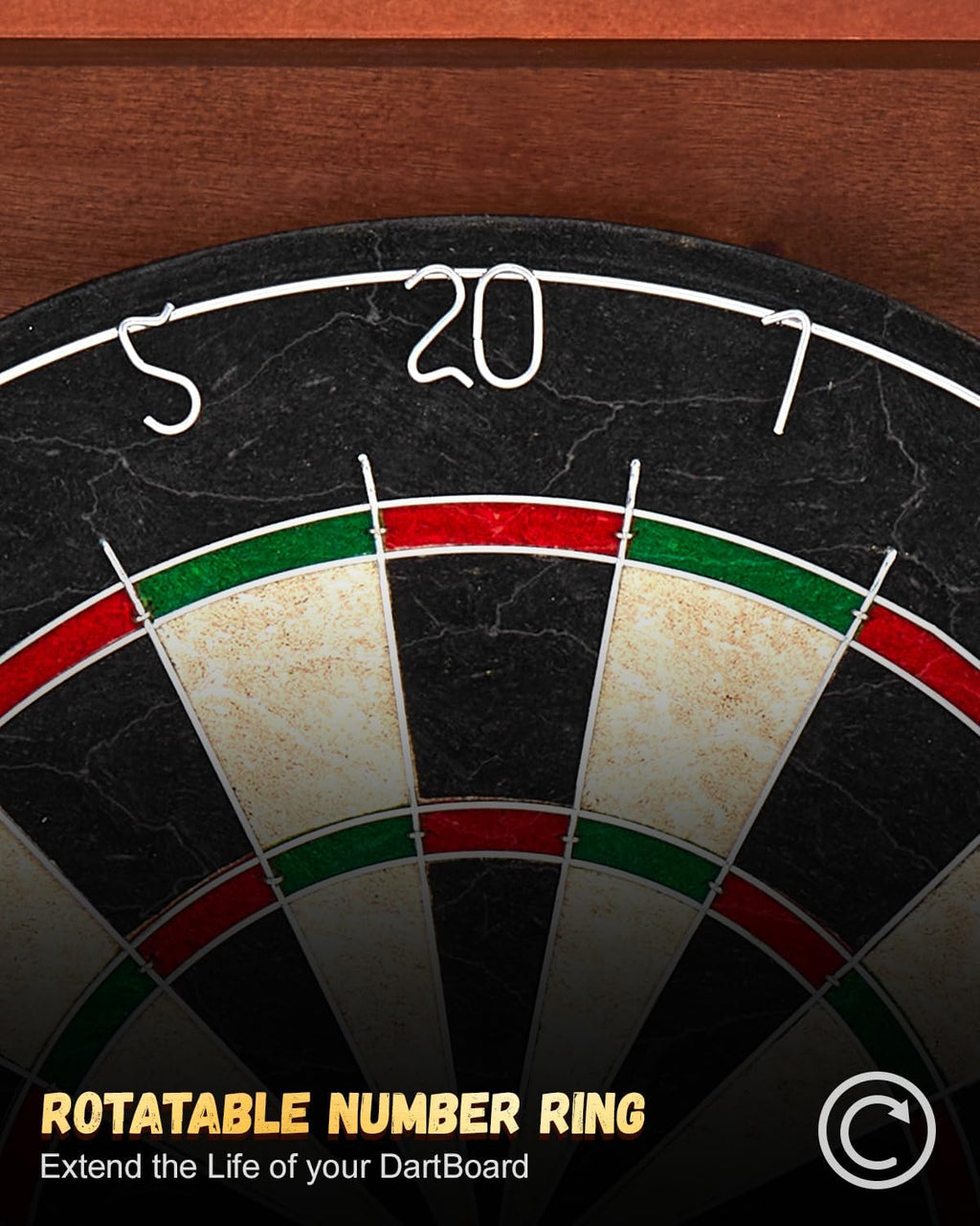 Sisal Dart Board Cabinet Sets, Decorative Dart Boards for Adults [6*Steel Darts] - Wooden Dartboard Cabinet with Integrated Scoreboard for Family Game Rooms