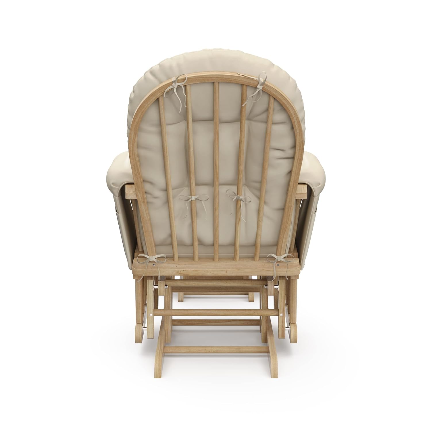 Storkcraft Premium Hoop Glider & Ottoman (Natural/Beige) — GREENGUARD Gold Certified Nursery Glider, Solid Wood Craftsmanship, Smooth-Gliding Nursery Chair and Ottoman, Award-Winning