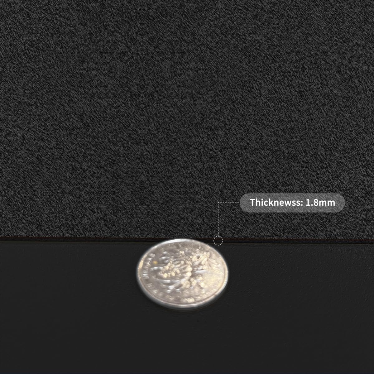 Leather Nightstand Cover,1.8mm Thick,15.75x23.6 Inch end Table Cover,Side Table Cover,Bedside Table Cover,Bedside Tablecloth.(Black+Black,15.75x23.6)