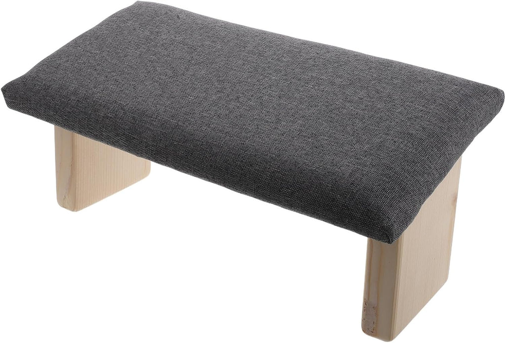 Abaodam Foldable Wooden Prayer Bench Stool with Cloth Cushion, Portable Multi-Functional Meditation Stool for Yoga and Outdoor Use, Comfortable Ergonomic Design for Room Decor