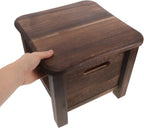 COLLBATH Wooden Storage Bench - Multipurpose Shoe Bench with Basket - Drawer Storage Ottoman Small Foot Stool for Entryway, Playroom, Living Room