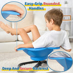 KidBloom Spinning Chair for Autistic Kids, Autism Sensory Products | Deepened Seat with Backrest, Silent 360° Rotation Design, Octagonal Non-Slip Metal Base, Supports up to 220 lbs
