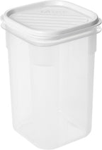 TATAY Food Storage, Airtight, 1 L of Capacity, Flexible Pressure Lid, BPA free, Suitable Microwave and Dishwasher, White. Measures: 10 x 10 x 16,5 cm