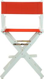 Casual Home 24" Director's Chair White Frame with Red Canvas, Counter Height