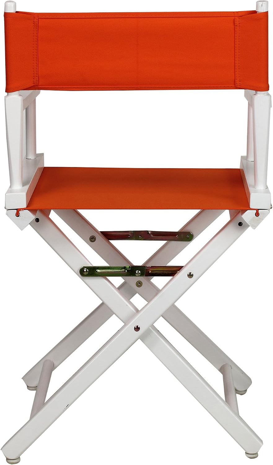 Casual Home 18" Director's Chair White Frame with Tangerine Canvas