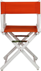 Casual Home 18" Director's Chair White Frame with Tangerine Canvas