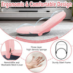 Floor Chair Floor Cushion Folding Padded Gaming Chair Adjustable 5-Position Floor Seat with Back Support for Kids Adult Great for Gaming Reading Meditating