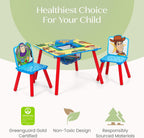 Delta Children Toy Story Kids Table and 2 Chair Set with Storage, Blue | Greenguard Gold Certified, Kids Table & Chair Set for Toddlers & Children for Arts/Crafts, Snack Time, Durable Activity Table