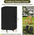 Folding Chair Cover,Water Resistant Folding Chairs Storage Bag with Handles for Metal,Plastic and Wood