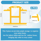 4Pcs ABS Heavy Duty Extension Cord Storage Reel Christmas Light Storage Holder Portable 100ft Cord Organizer Yellow H-shape Wrap-Holds Extension Spools Cord Winder for Indoor & Outdoor