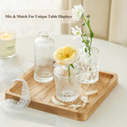 Clear Glass Bud Vase Set of 36 Pcs,Small Bud Vases in Bulk,Glass Crystal Flower Vases Table Centerpieces for Party Event Wedding Decor Baby Shower Decorations (Clear, 36 Pcs)