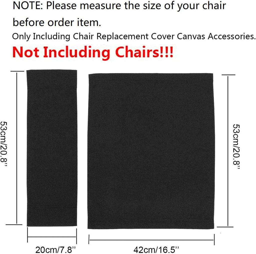 STAY GENT 5 in 1 Accessories Set for Makeup Artist Chair, (not Including Chair) Black Replacement Cover Canvas, 2 Portable Side Storage Bags and Hanging Mesh Bag, Black