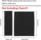 STAY GENT 5 in 1 Accessories Set for Makeup Artist Chair, (not Including Chair) Black Replacement Cover Canvas, 2 Portable Side Storage Bags and Hanging Mesh Bag, Black