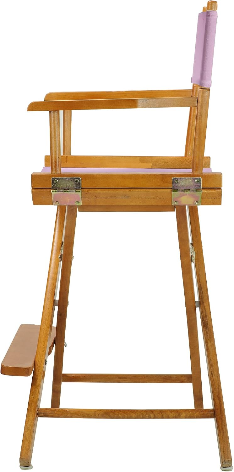 Casual Home 220-05/021-22 Director Chair 24" - Counter Height Honey OakFrame/Pink Canvas