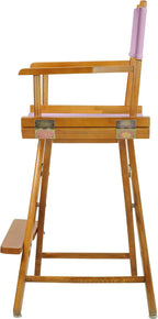 Casual Home 220-05/021-22 Director Chair 24" - Counter Height Honey OakFrame/Pink Canvas