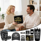 50th Birthday Gifts for Men - Unique Birthday Box with 20 Oz Tumbler, Baseball Cap, Socks, Bracelets, Scented Candle, Happy 50th Birthday Decorations for Husband, Dad, Grandpa, Friends, Boss