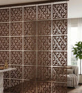 Ceiling Hanging Room Divider Panels, Walnut