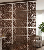 Ceiling Hanging Room Divider Panels, Walnut