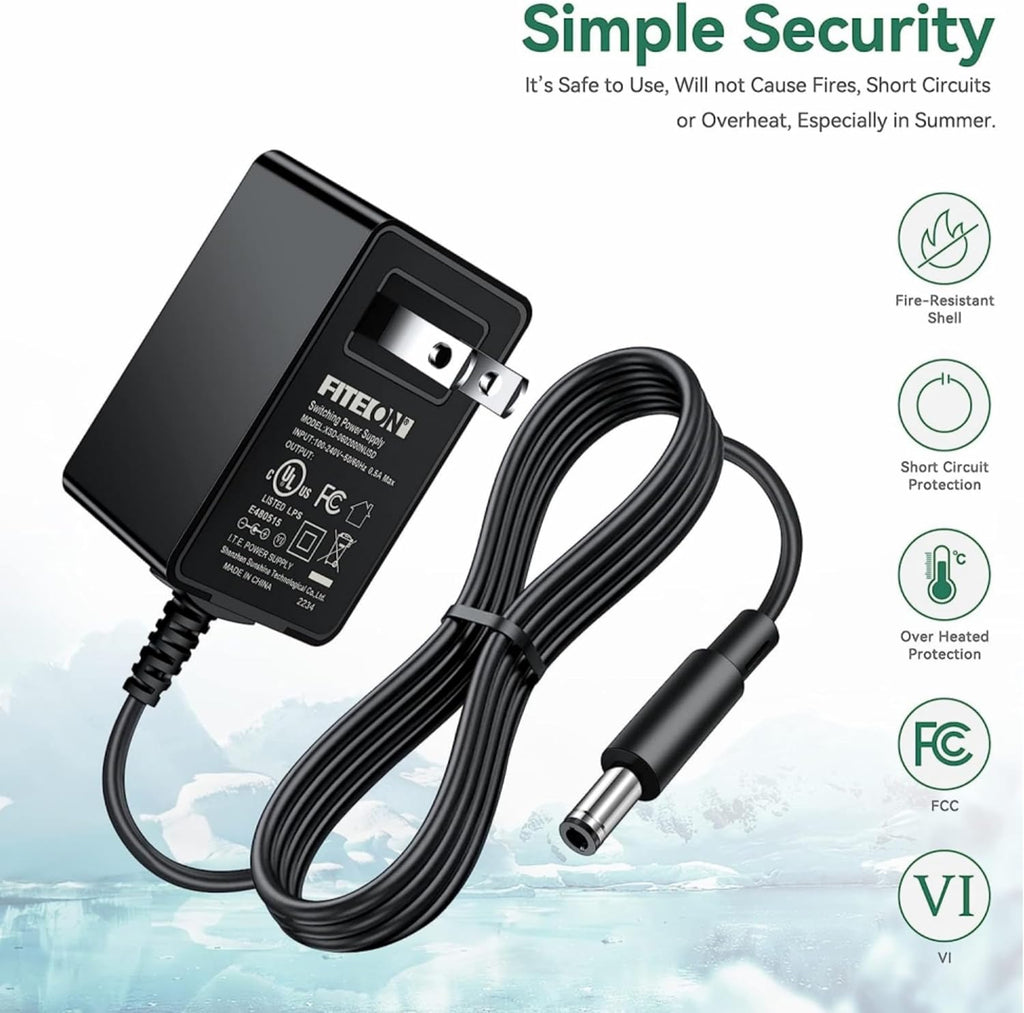 9V 2A AC/DC Adapter for X Rocker Game Gaming Chair 5130301 5127401 5172601 5143601 5132301 UL Listed X Rocker Power Supply Cord Charger